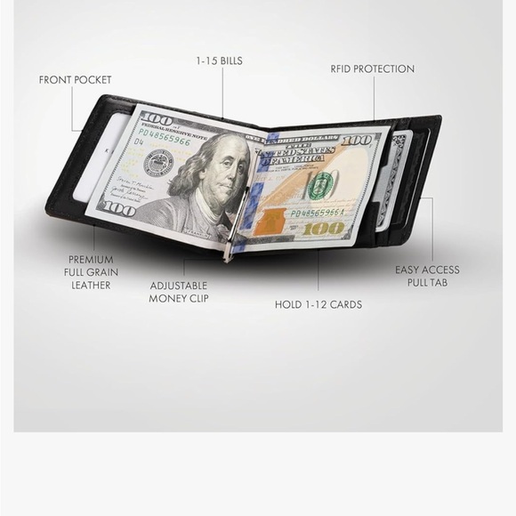 Kings Loot Trackable Wallet - AirTag Compatible - Black - Picture 6 of 11